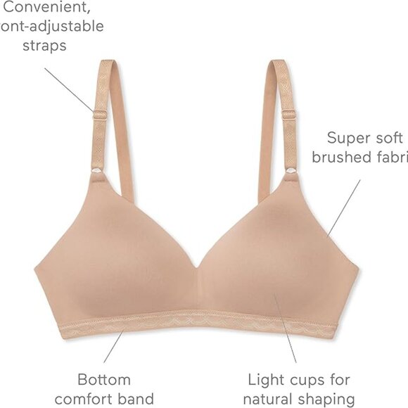 Warner’s Full Coverage Contour Wireless Bra | 32C | Like New - Picture 4 of 6